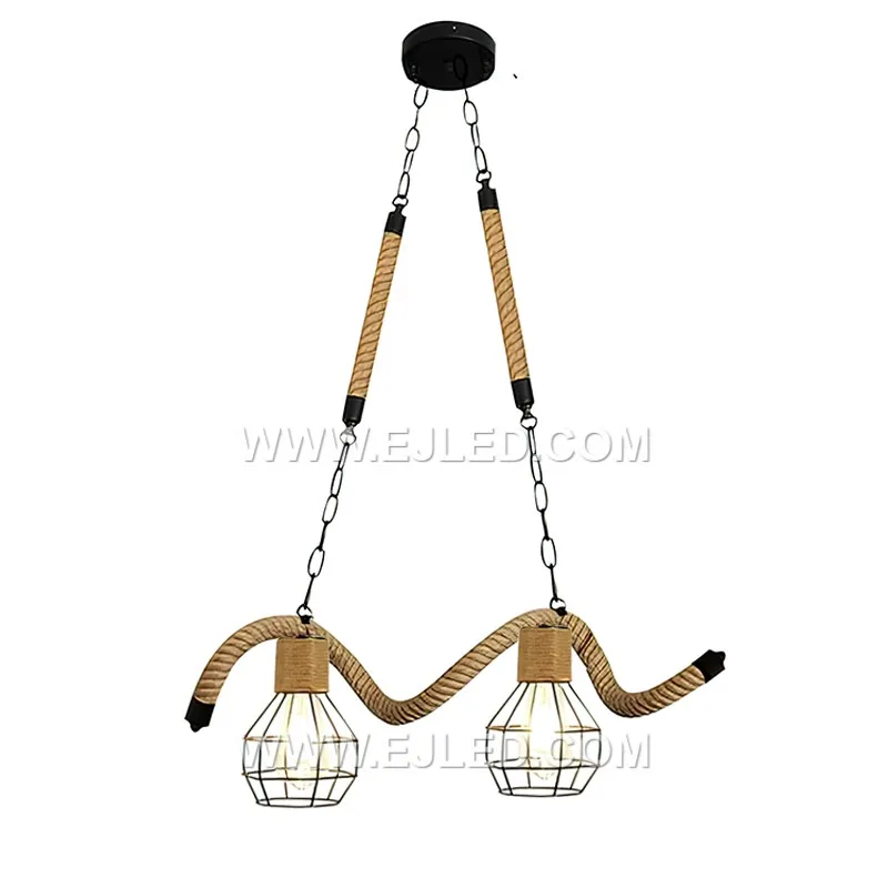 The RP0028 is a single-lamp pendant with a bell-shaped, tightly woven rattan shade. This design directs light downwards, creating focused illumination while the natural material offers organic texture. - view 2