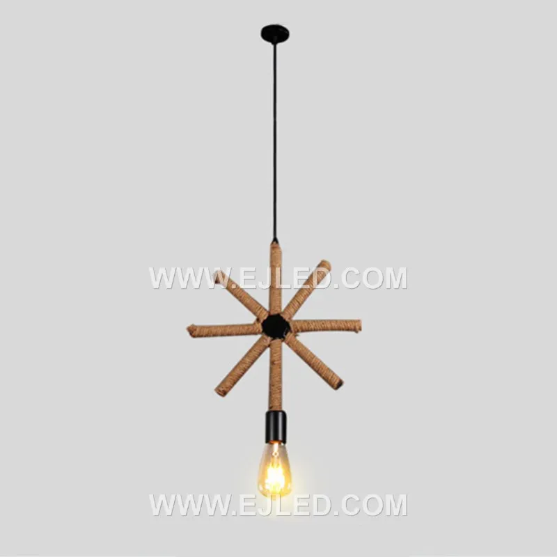 Standing out from conventional round or bell shapes, the RP0047 is a unique star-shaped pendant light, meticulously woven from natural rattan. Its sculptural form provides artistic flair and ambient light diffusion.