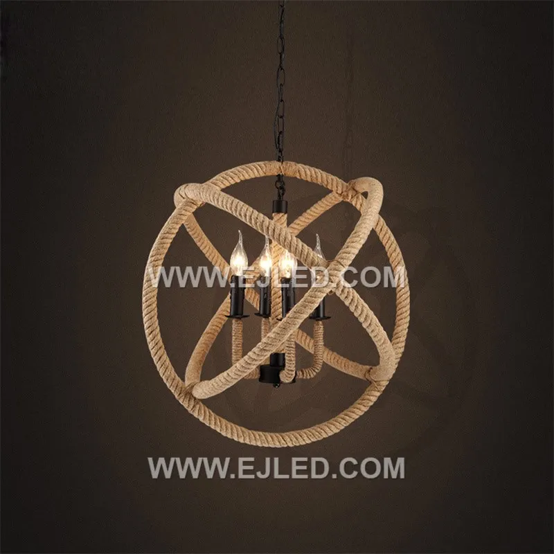 The RP0073 pendant features a distinctive flattened rattan basket-weave design, allowing an open view of the lamp. Its wide, open bottom casts ample downward light, making it suitable for dining or living areas. - view 2
