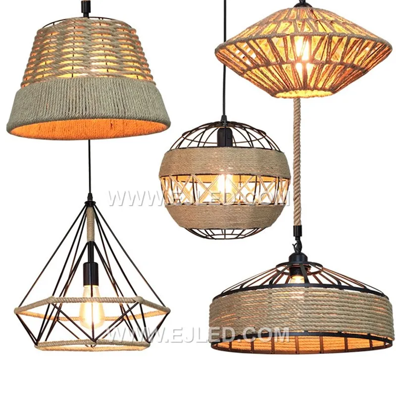 This rattan pendant, RP0079, features a transitional weave, tighter at the top and looser towards the flared open base. It offers both diffused and direct light, with a visible single lamp, making it versatile for various settings. - view 4