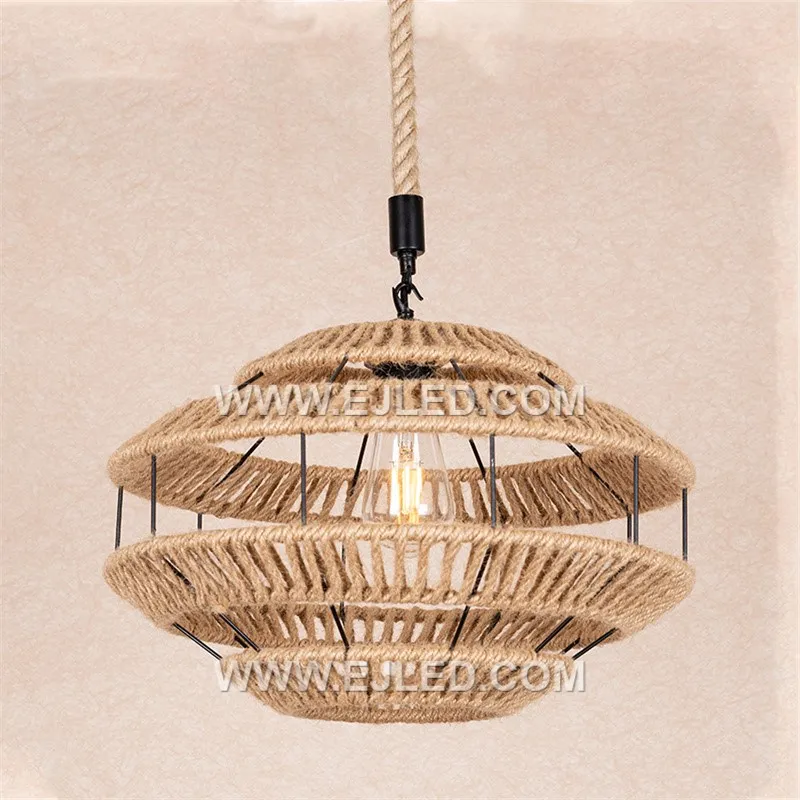 The RP0081 is a dome-shaped pendant light crafted from natural rattan. Its open weave structure casts soft, diffused light, making it suitable for dining areas or relaxed lounge settings. A single lamp provides ample illumination. - view 3