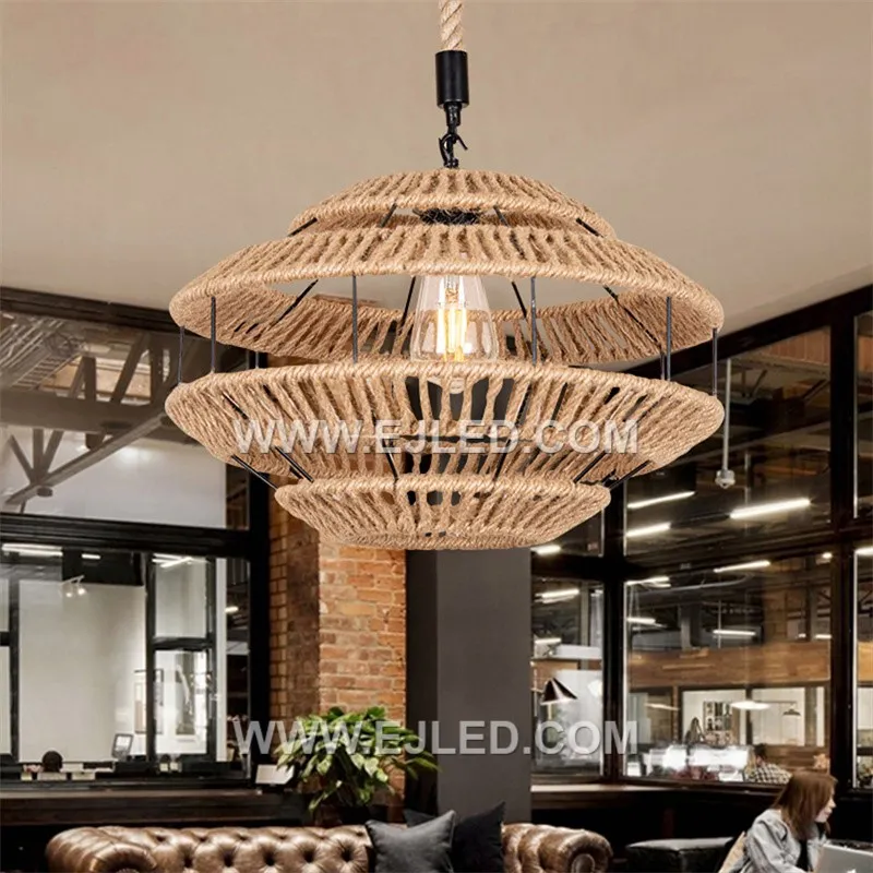 The RP0081 is a dome-shaped pendant light crafted from natural rattan. Its open weave structure casts soft, diffused light, making it suitable for dining areas or relaxed lounge settings. A single lamp provides ample illumination. - view 6