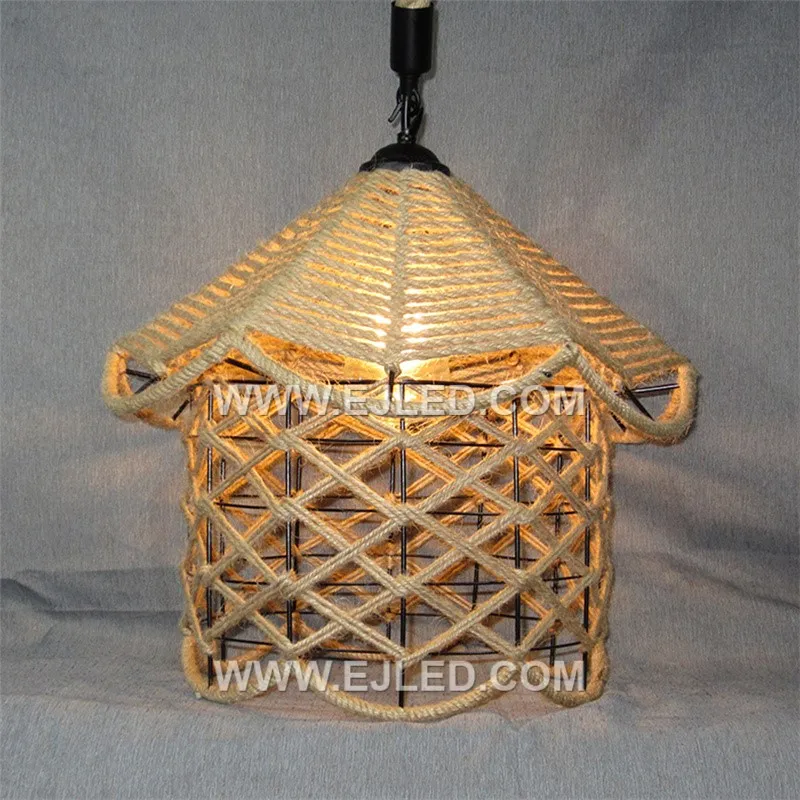 The RP0087 is a versatile bell-shaped pendant, hand-woven from natural rattan, that diffuses light through its open weave. Its balanced proportions make it suitable for various room sizes and ceiling heights, either individually or in groups. - view 2