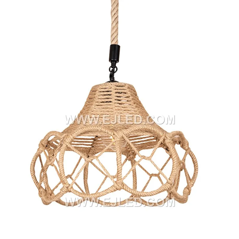 Carefully hand-woven from rattan, this bell-shaped pendant provides focused downward illumination, with its dense weave diffusing peripheral glare. It is ideal for spotlighting tasks or creating intimate ambiances, and suits a decorative LED bulb.