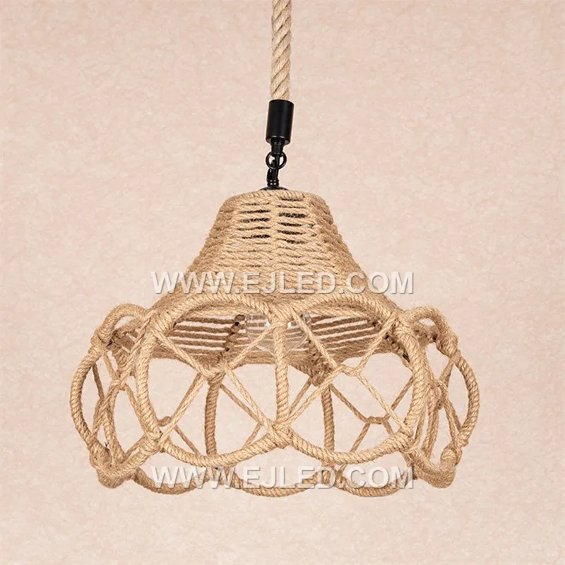 Carefully hand-woven from rattan, this bell-shaped pendant provides focused downward illumination, with its dense weave diffusing peripheral glare. It is ideal for spotlighting tasks or creating intimate ambiances, and suits a decorative LED bulb. - view 2