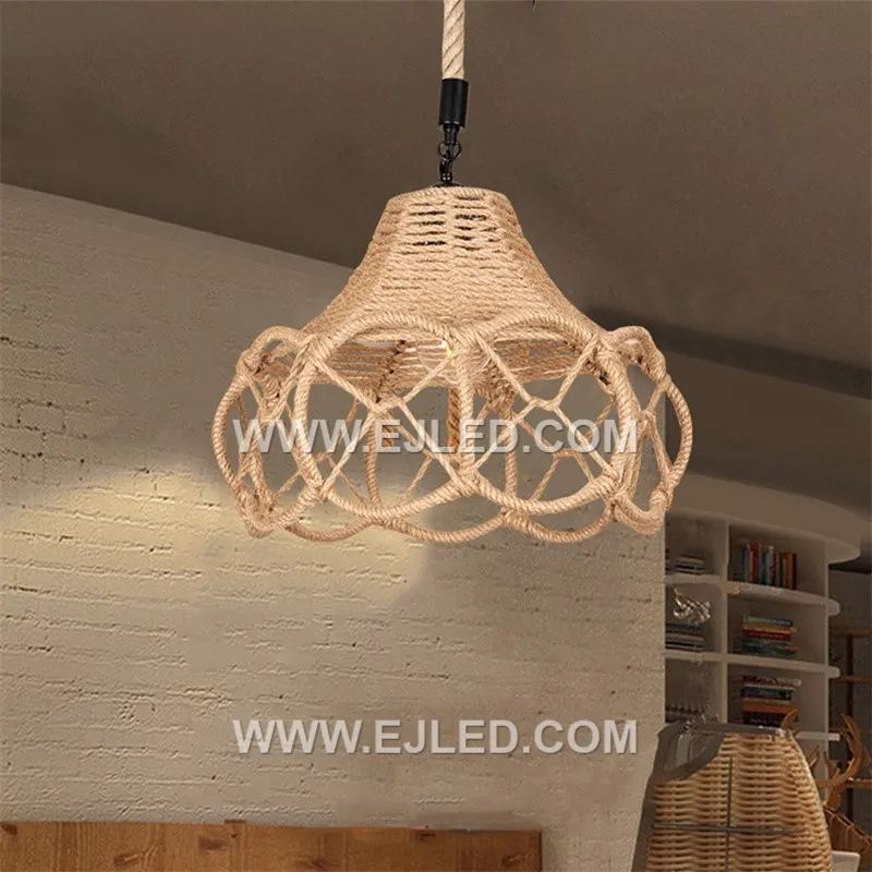 Carefully hand-woven from rattan, this bell-shaped pendant provides focused downward illumination, with its dense weave diffusing peripheral glare. It is ideal for spotlighting tasks or creating intimate ambiances, and suits a decorative LED bulb. - view 5