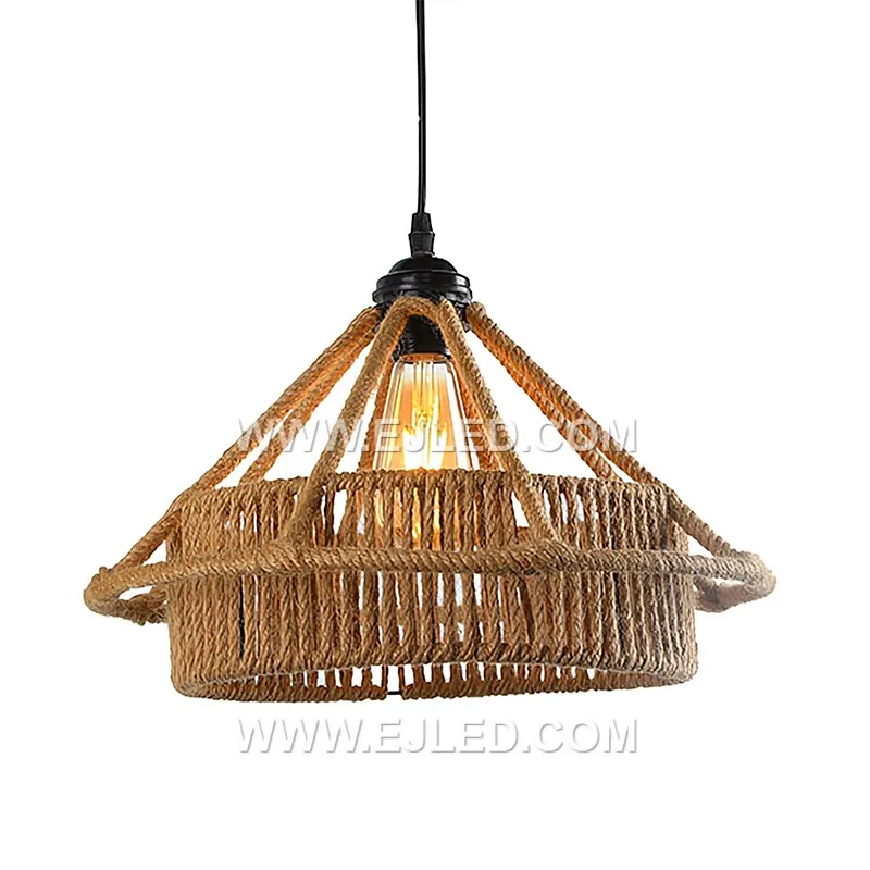 Hand-woven from natural rattan, the RP0093 drum pendant casts a soft, ambient glow through its open cylindrical form. It provides diffused, all-around illumination, suitable for various room types or settings requiring general light.