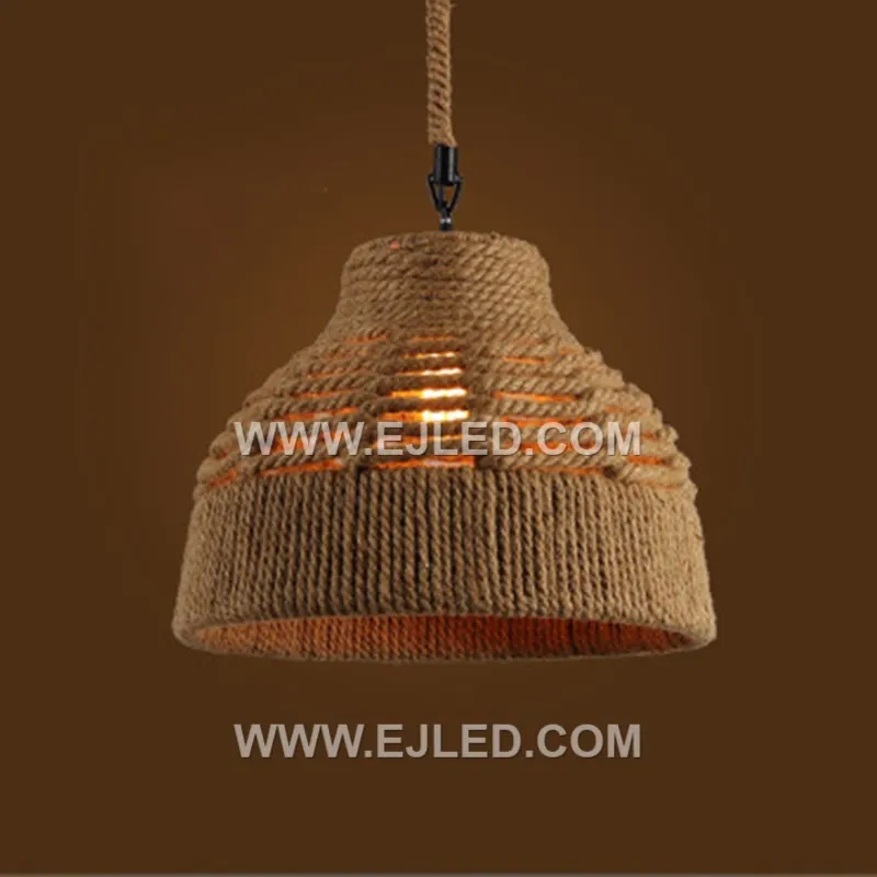 The RP0099 pendant offers a broad, shallow profile, making it suitable for rooms with lower ceilings or over wide surfaces like dining tables and kitchen islands. Its open, hand-woven shade projects diffuse ambient light downwards. - view 4