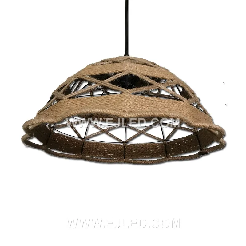 The RP0113 is a generously sized inverted bell pendant, hand-woven from natural rattan, designed to provide a broad downward light for larger spaces with suitable ceiling height. Its wide form suits open-plan areas. - view 2