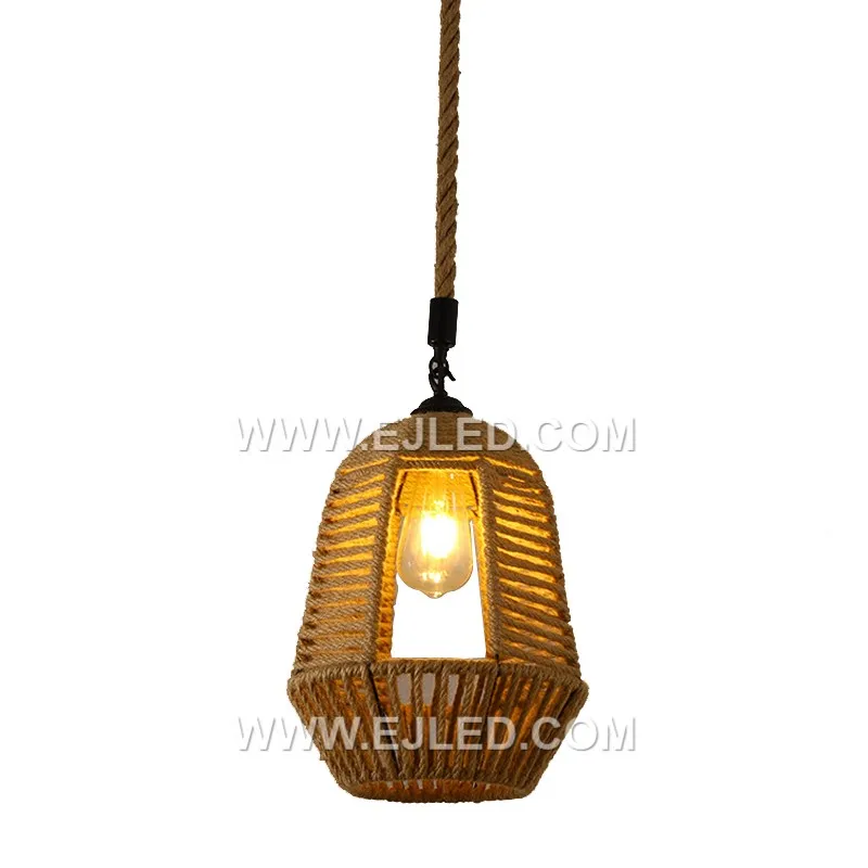 Natural rattan is hand-woven into the RP0116, a wide bell-shaped pendant with an open, airy basket-like weave. Its substantial size suits large rooms or areas with high ceilings.