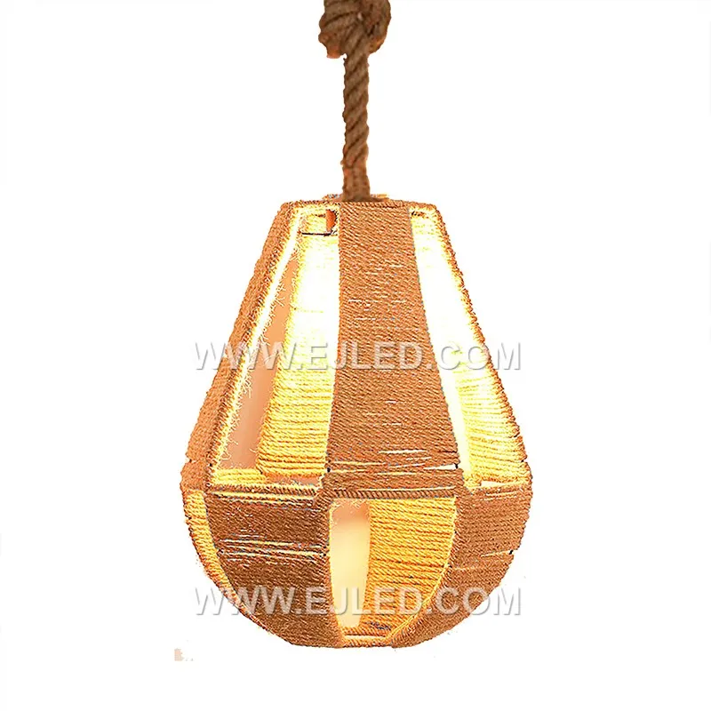 Natural rattan is hand-woven into the RP0116, a wide bell-shaped pendant with an open, airy basket-like weave. Its substantial size suits large rooms or areas with high ceilings. - view 3