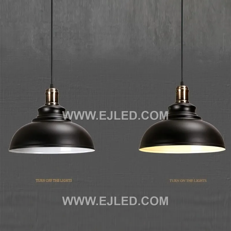 A classic dome pendant, crafted from brass, the MK0006 features a D29 black finish shade. This single-lamp fixture provides downward focused light, making it versatile for bulk orders and various interior applications. - view 4