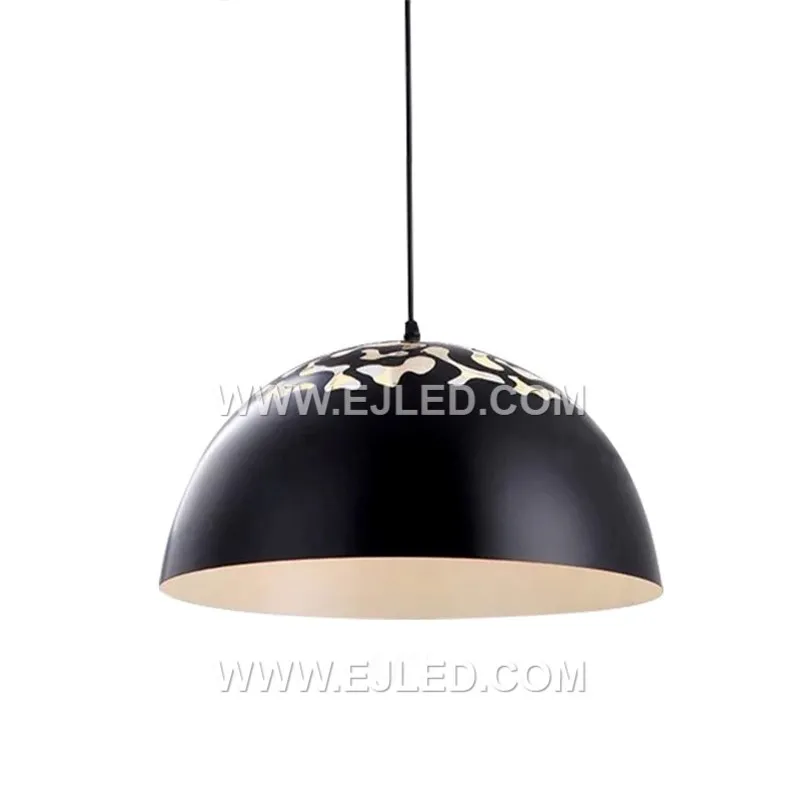 This MK0111 barn pendant light features a wide aluminum dome shade with an antique steel finish, offering a robust industrial-farmhouse aesthetic. Its shallow profile and reflective interior are designed for broad illumination. - view 2
