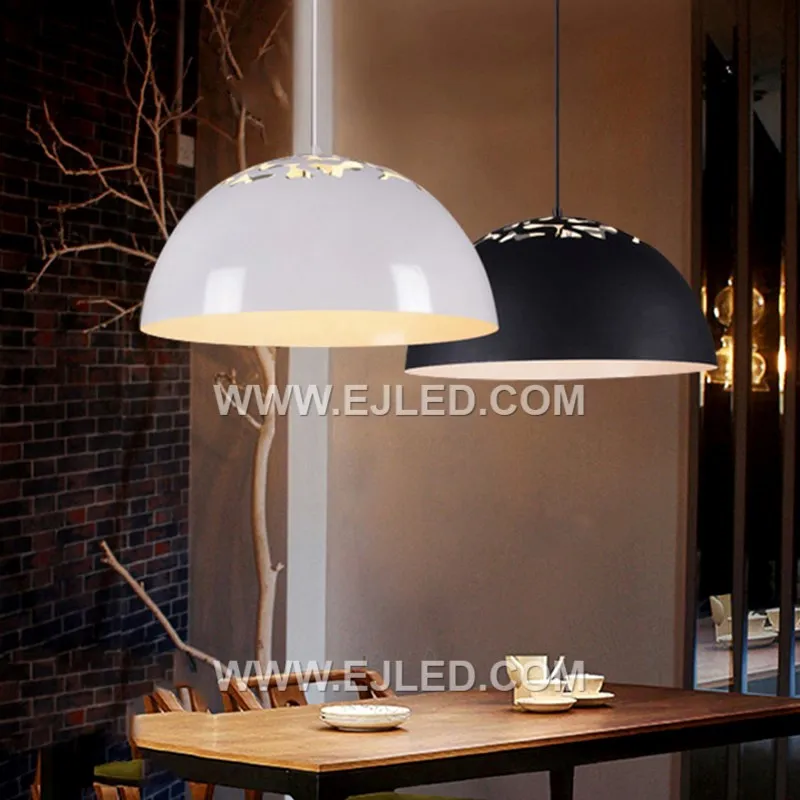 This MK0111 barn pendant light features a wide aluminum dome shade with an antique steel finish, offering a robust industrial-farmhouse aesthetic. Its shallow profile and reflective interior are designed for broad illumination. - view 4