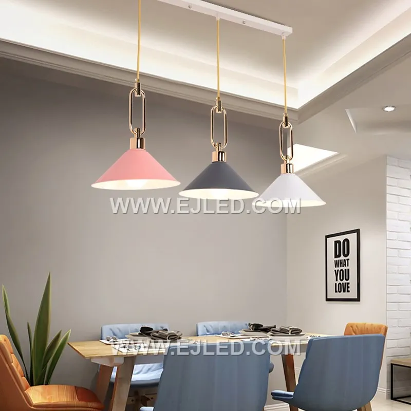 The MK0113 is a deep, conical pendant light constructed from aluminum with a matte black exterior and reflective interior. Its focused downlight makes it suitable for individual task areas or as a clustered arrangement in larger spaces. - view 4