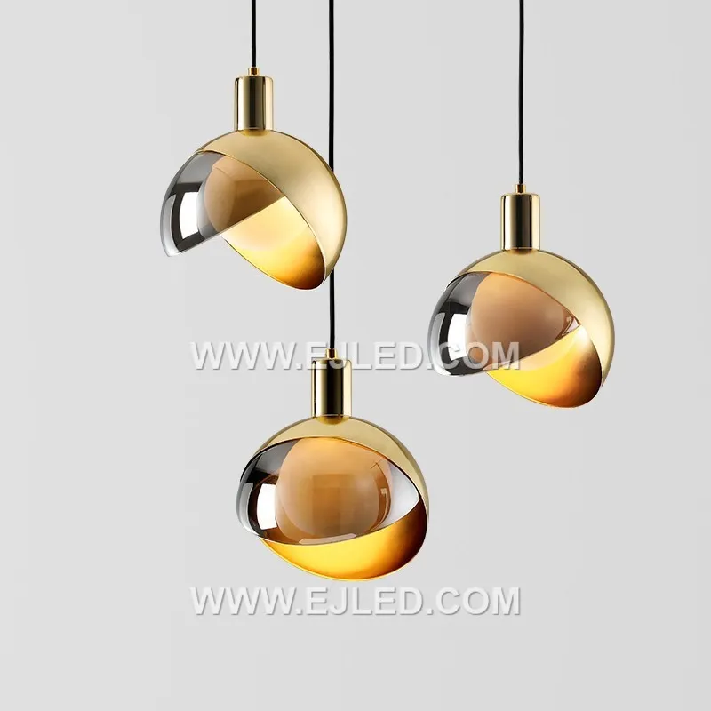 Farmhouse Decor Adjustable Metal Hanging Lamp With Glass Lampshade Modern Pendant Lighting For Kitchen Restaurant MK0114