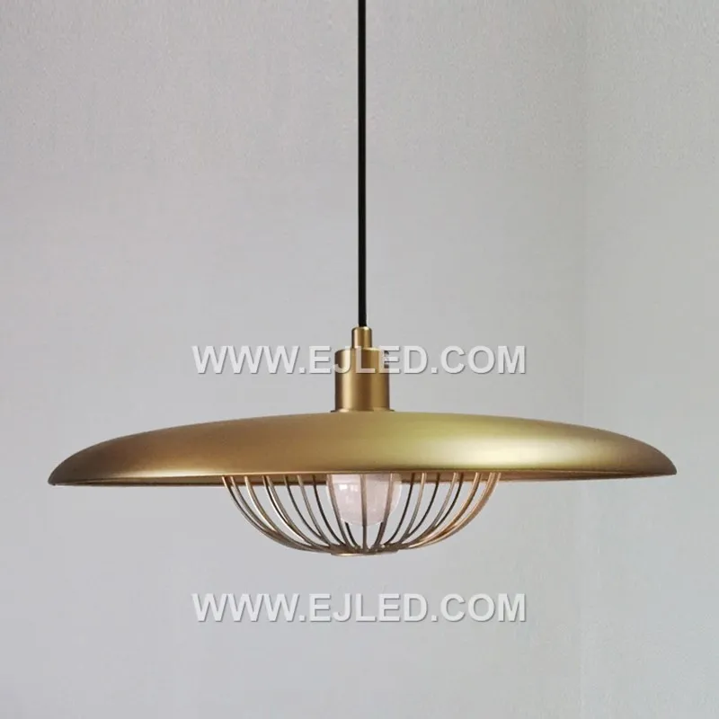 This MK0120 spider-style pendant features three arms, each terminating in a small, inverted dome shade. Constructed from iron with a black finish, it provides directional illumination from three separate lamps, making it suitable for larger spaces. - view 6