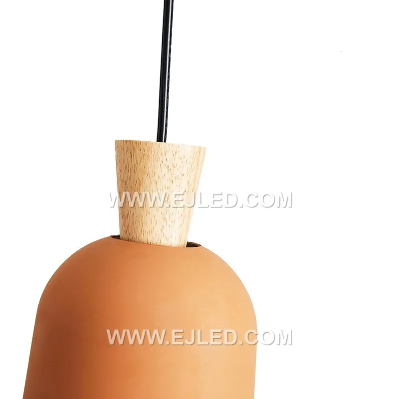 Decoration Pendant Light With Small Lampshade Wooden Swag Lights For Restaurant Kitchen Island MK0122