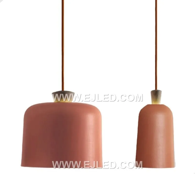 A distinctive gourd-shaped pendant, the MK0124 is crafted from natural wood with a light, visible grain. This fixture offers concentrated downlighting from a single lamp, suitable for specific task areas or smaller rooms. - view 3