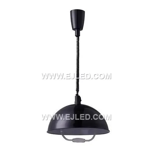 Steel construction forms this barn pendant, featuring a deep dome shade that directs light downward and a wire cage to diffuse bulb glare. The white interior finish maximizes light output for a single bulb. - view 6
