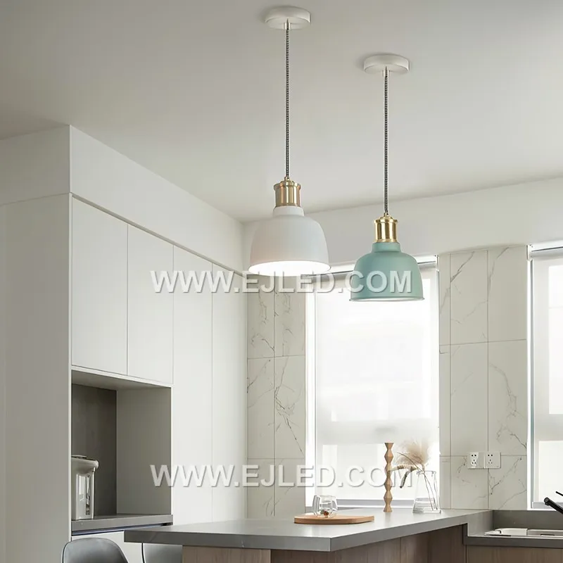 A brass dome pendant, the MK0143 features a unique textured gold finish that adds visual depth. The metal's reflectivity casts a warm, inviting glow, making it suitable for dining areas or hospitality settings. - view 5