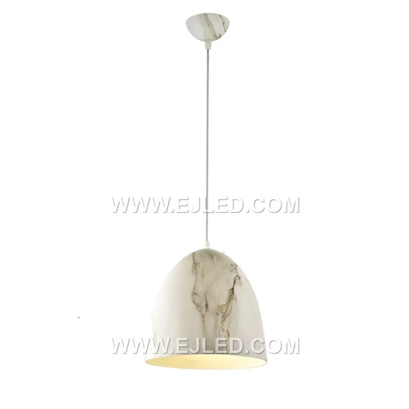 The MK0144 is a drum-shaped pendant light, well-suited for rooms with standard to medium ceiling heights. Its wide shade and contrasting gold interior efficiently cast light over a focused area like a dining table. - view 3