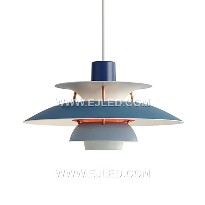 For wholesale buyers, the MK0148 offers flexible MOQ and OEM/ODM options for its multi-layered aluminum shade. This distinctive pendant, available for factory-direct shipping, can be customized in finish and cable length to suit various project specifications. - view 2