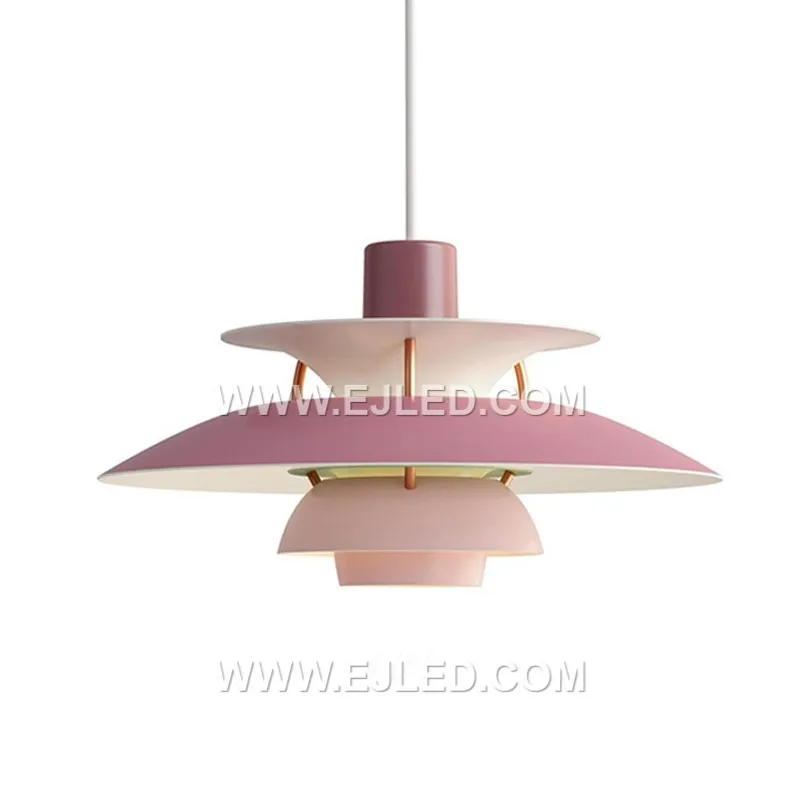 For wholesale buyers, the MK0148 offers flexible MOQ and OEM/ODM options for its multi-layered aluminum shade. This distinctive pendant, available for factory-direct shipping, can be customized in finish and cable length to suit various project specifications. - view 3