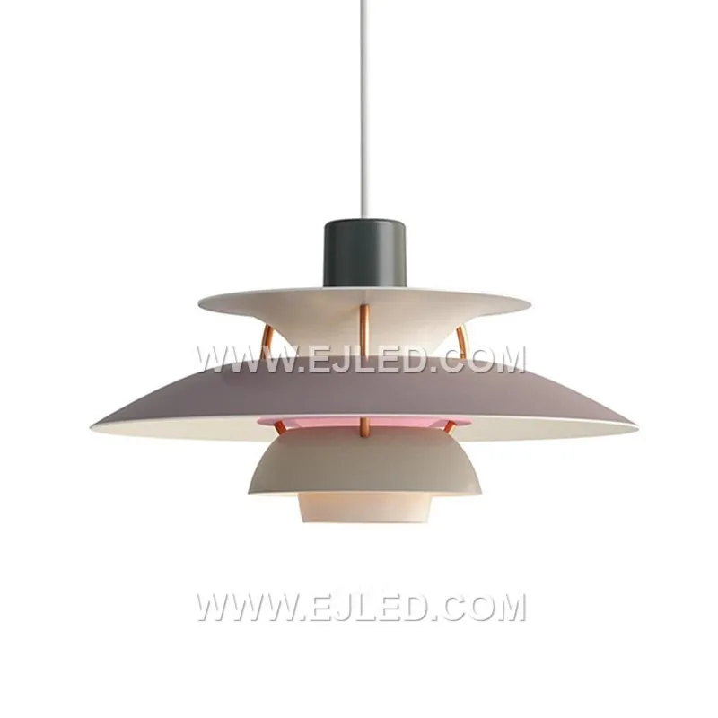 For wholesale buyers, the MK0148 offers flexible MOQ and OEM/ODM options for its multi-layered aluminum shade. This distinctive pendant, available for factory-direct shipping, can be customized in finish and cable length to suit various project specifications. - view 4