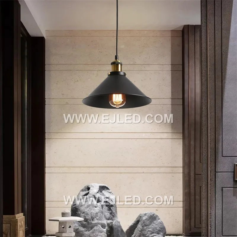 A robust steel shell defines the MK0152 barn pendant, featuring a deep bowl-shaped shade in a dark, possibly oil-rubbed bronze finish. It provides direct, downcast illumination for various commercial spaces. - view 2