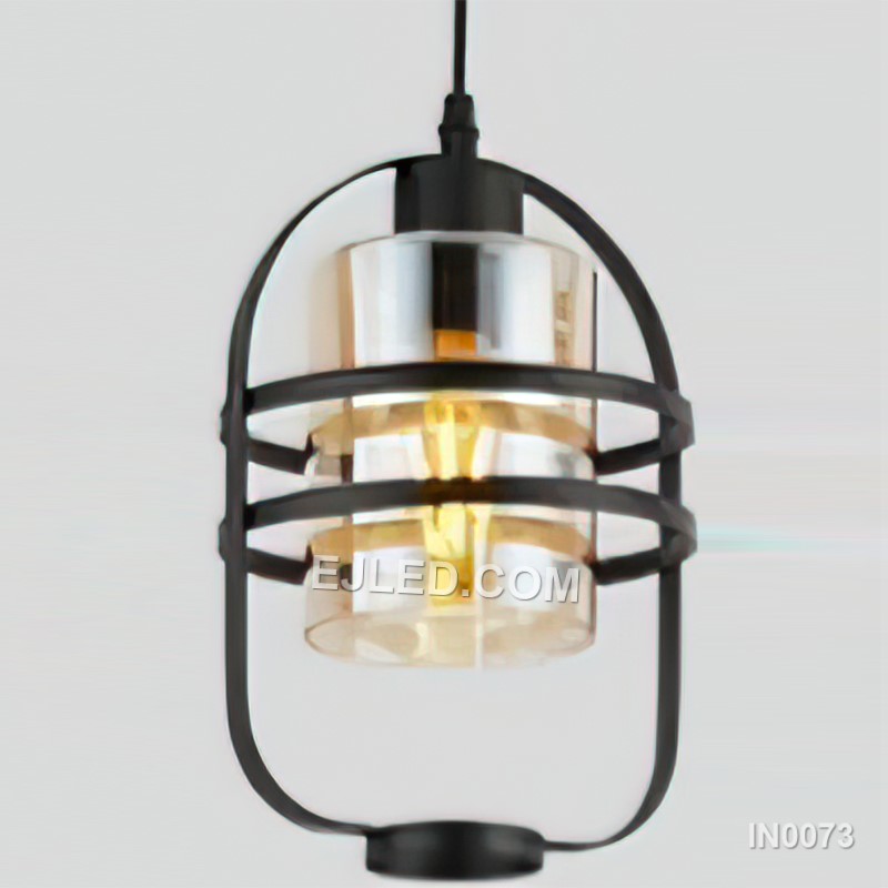 Room Light Lustre Lighting Fixtures Iron Pendant Lights with Clear Glass Lampshade for Home Decor Kitchen Island IN0073
