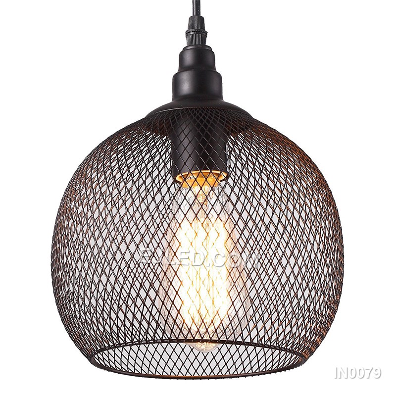 In kitchens, dining rooms, or workspaces, the IN0079 Iron Pendant Light provides targeted illumination. Its wide black dome shade with a white interior efficiently directs a broad beam downwards from a single lamp. - view 2