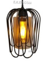 Ceiling Lamp Retro Vintage Black Pendant Lights with Glass Shade 1-Light Fixtures for Indoor Light Kitchen Island IN0087