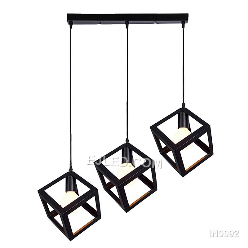 This single pendant light features an open cuboid shade crafted from light-coloured wooden slats, enclosing an inner clear glass cylinder. It offers diffused light and a natural aesthetic. - view 2