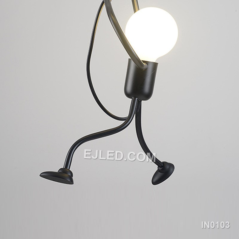 Farmhouse Chandelier Nordic Modern Hanging Light Creative Villain Design Pendant Light 3 Heads Decorative Lighting IN0103