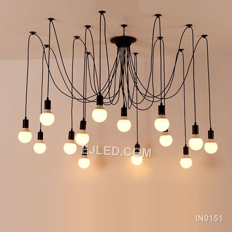 Spider Lamp Light Pendant Lighting Antique Classic Adjustable DIY Lighting Chandelier Modern Industrial Dining 8 Arms IN0151