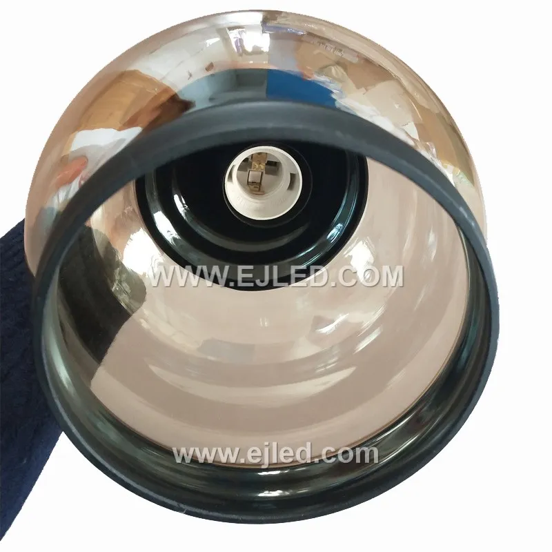 The GL0005 is a single bell-shaped pendant light, featuring an external black finish complemented by a contrasting golden interior. It is well-suited for focused task lighting or accent illumination. - view 2