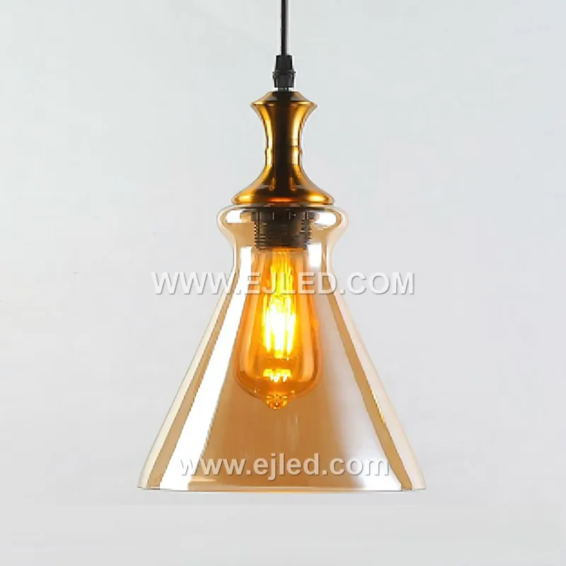 Model GL0010 offers three distinct transparent glass pendant lights: a wider dome, a tall cylinder, and a shorter, wider cylinder. These versatile shapes suit various room sizes and ceiling heights, providing flexible lighting solutions.