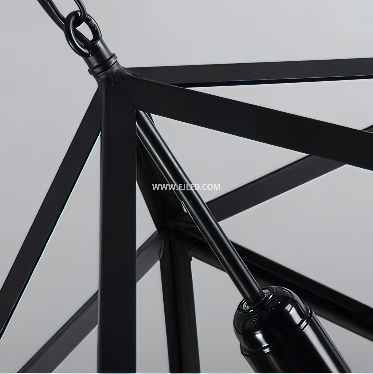 Pendant Lights E27 Base Lamp Vintage Hanging Lamp Retro Ceiling Lights Wrought Iron Black IN0007
