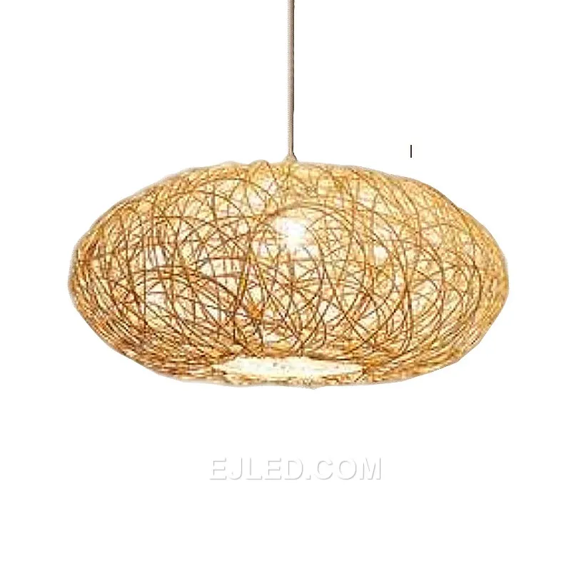 For spaces requiring soft, diffuse illumination, the spherical RT0004 pendant, woven from natural rattan, creates an inviting glow. Its open weave allows the light source to contribute to its visual appeal.