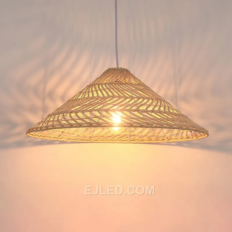 For wholesale buyers seeking a customizable lighting solution, the RT0011 rattan bell pendant offers an open-weave design and diffused illumination, ideal for diverse project specifications.