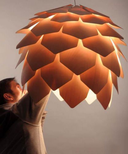 Russian Creative Pine Cone Chandelier: Warmth by Pavel Eekra Design