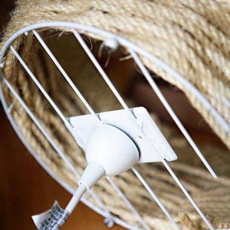 DIY Rustic Vintage Hemp Rope Chandelier