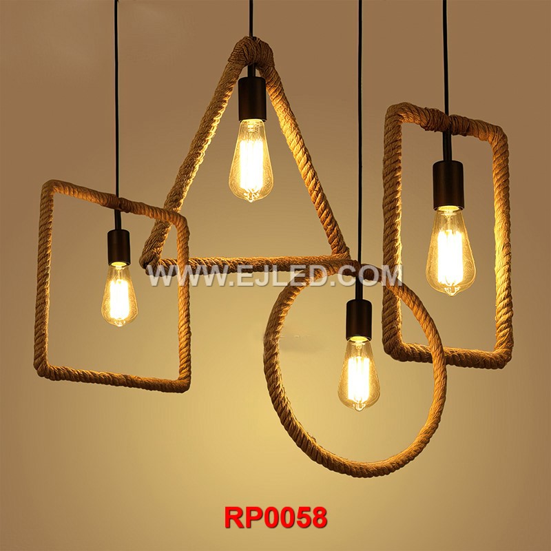 How to DIY hemp rope chandelier