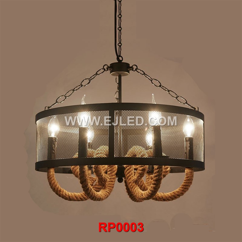 How to DIY hemp rope chandelier