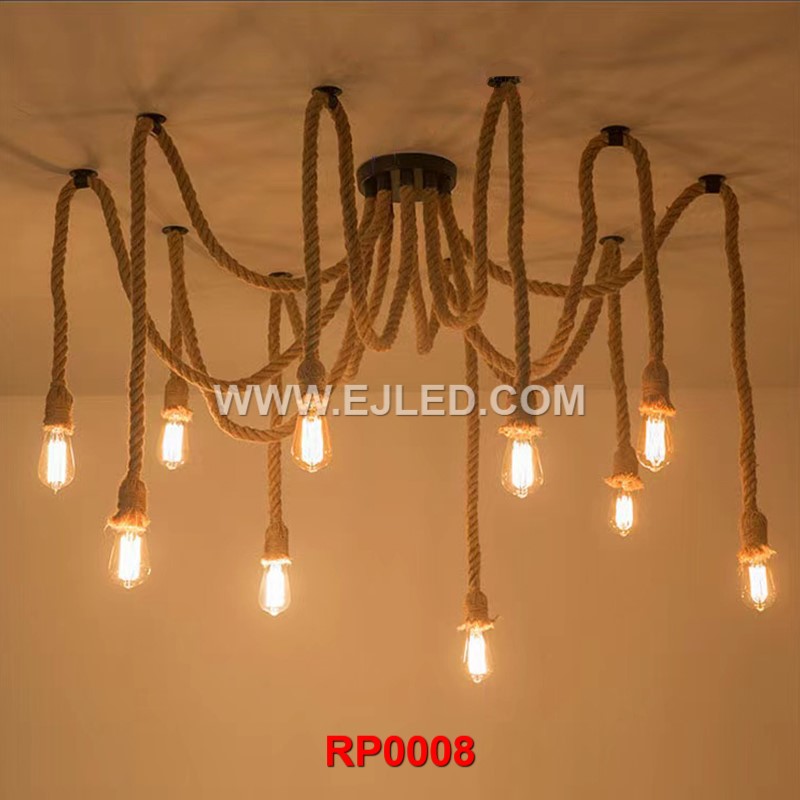 How to DIY hemp rope chandelier