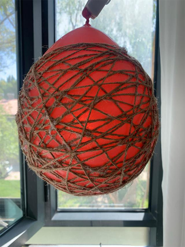 DIY Homemade Hemp Rope Ball Lampshade