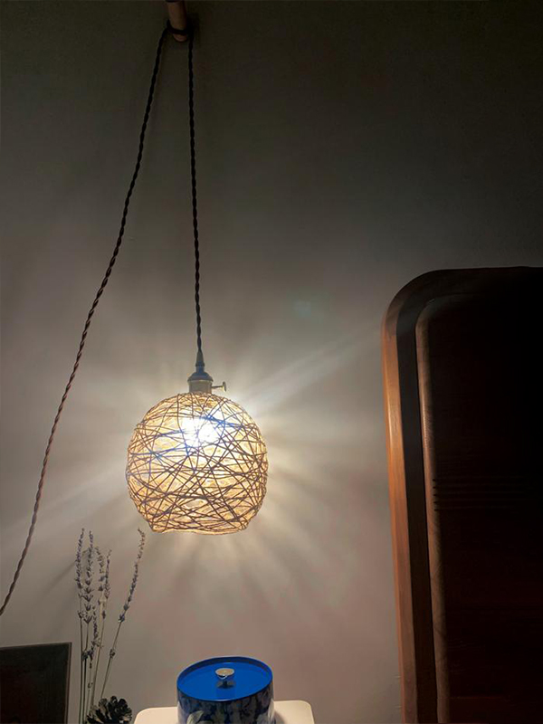 DIY Homemade Hemp Rope Ball Lampshade