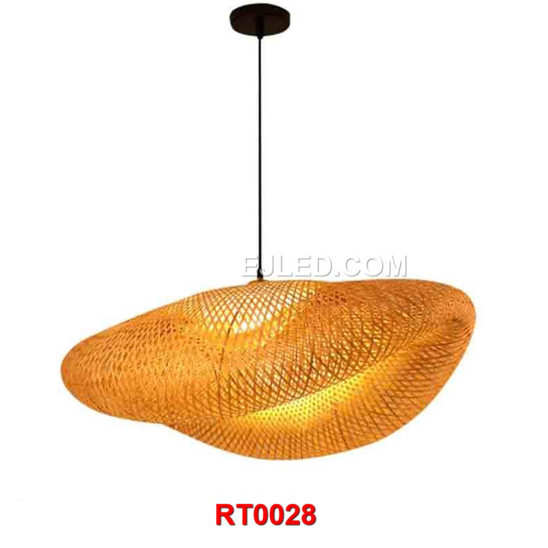 Folk handmade rattan weaving creative table lamp