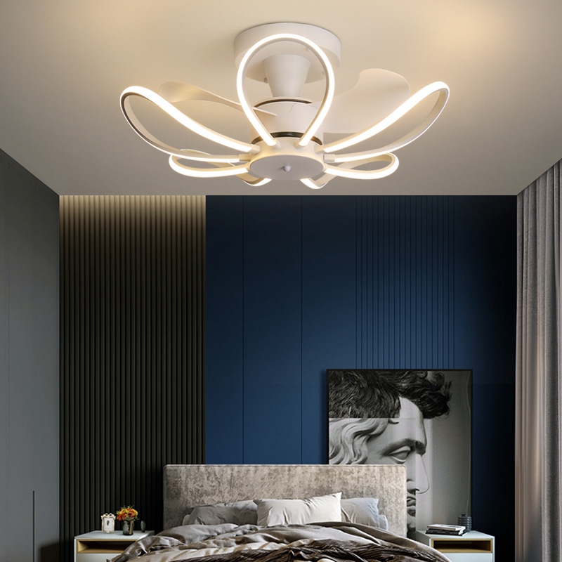 Fan chandelier spins very slowly
